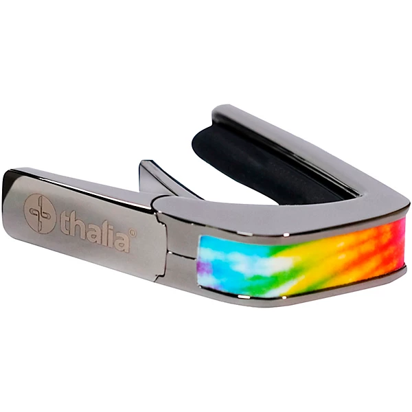 Thalia Deluxe Series Black Chrome Guitar Capo Pearl Tie-Dye 4 Thalia Deluxe Series Black Chrome Guitar Capo Pearl Tie-Dye