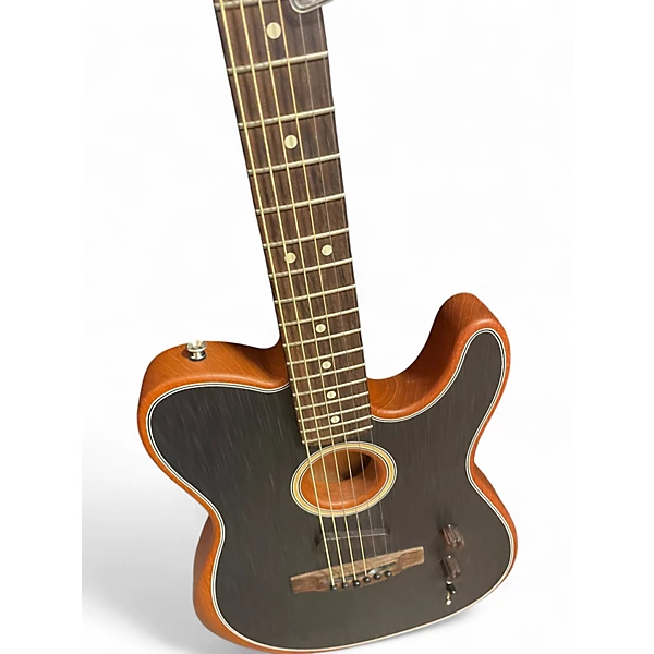Used Fender Acoustasonic Player Telecaster brushed black Acoustic Electric Guitar 4 Used Fender Acoustasonic Player Telecaster brushed black Acoustic Electric Guitar