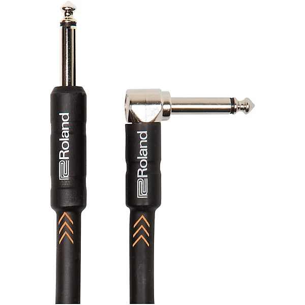 Roland Black Series 1/4 Angled/Straight Instrument Cable 5 ft. Black