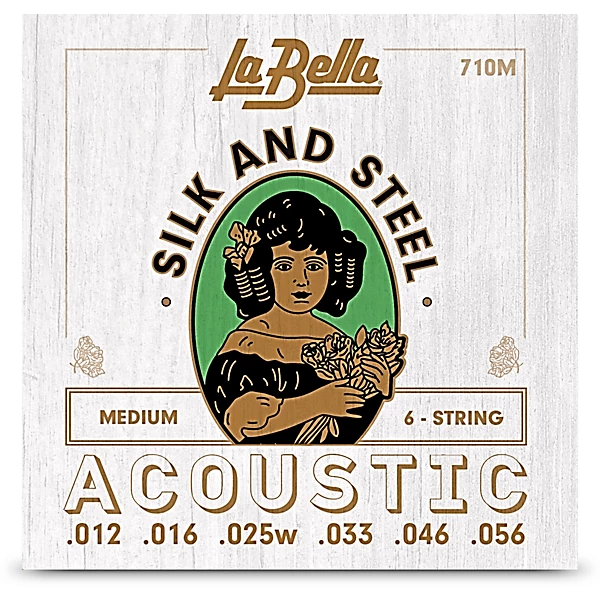 La Bella 710M Silk & Steel Medium Acoustic Guitar Strings