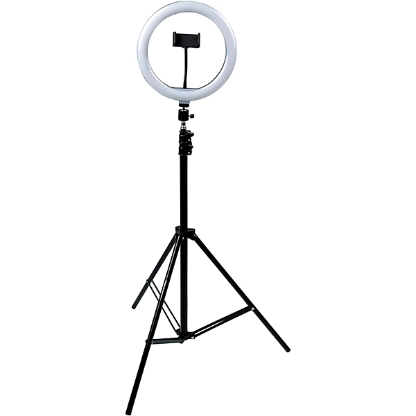 Gator 10 LED Ring Light Stand With Phone Holder & Tripod Base