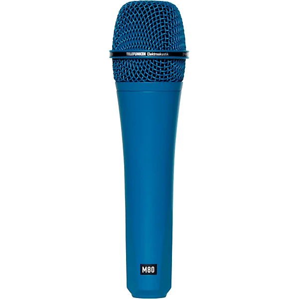 TELEFUNKEN M80 Supercardioid Dynamic Handheld Vocal Microphone Blue 4 TELEFUNKEN M80 Supercardioid Dynamic Handheld Vocal Microphone Blue