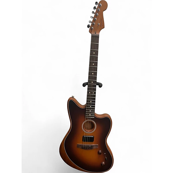 Used Fender ACOUSTASONIC JAZZMASTER SUNBURST Acoustic Electric Guitar 4 Used Fender ACOUSTASONIC JAZZMASTER SUNBURST Acoustic Electric Guitar