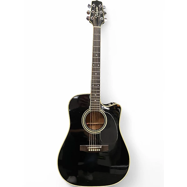 Used Takamine EF-341SC Black Acoustic Electric Guitar