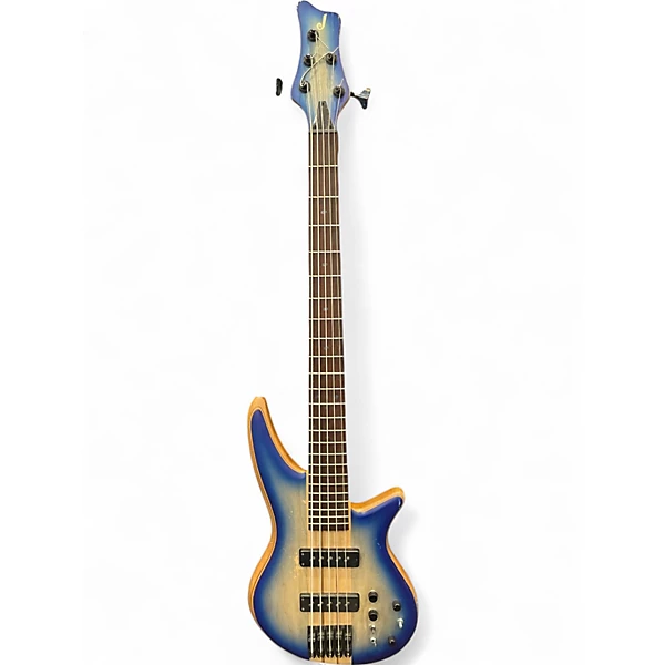 Used Jackson Pro Series Spectra Bass SBA V Blue Burst Electric Bass Guitar