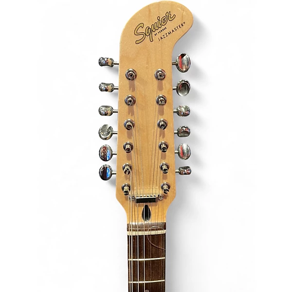 Used Squier Jazzmaster XII Orange Solid Body Electric Guitar