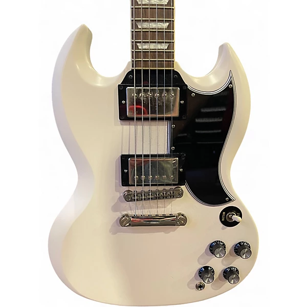Used Epiphone 1961 SGWhite Solid Body Electric Guitar 4 Used Epiphone 1961 SGWhite Solid Body Electric Guitar