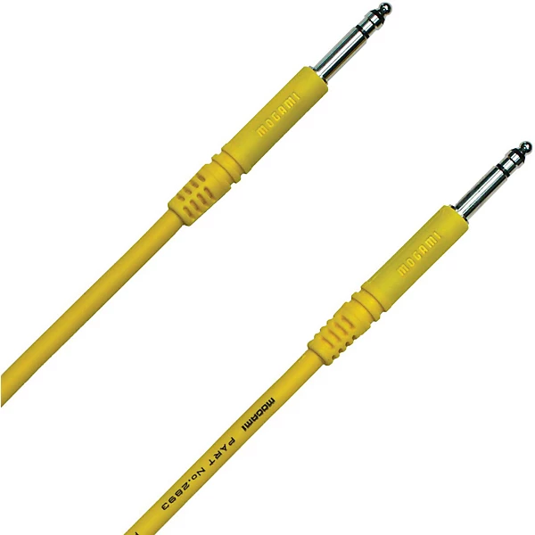 Mogami Pure Patch TT-TT Patch Cable Yellow 18 in.