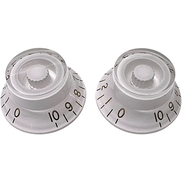 AxLabs Left Handed Bell Knob (Gold Lettering) - 2 Pack White