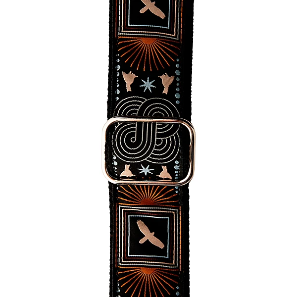 PRS 2 Jacquard Deluxe Retro Guitar Strap Beige Birds 4 PRS 2 Jacquard Deluxe Retro Guitar Strap Beige Birds