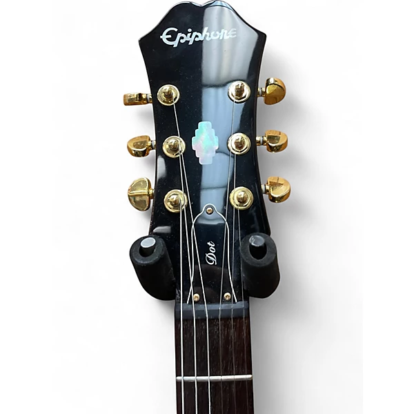 Used Epiphone Dot Deluxe Flametop 2 Tone Sunburst Hollow Body Electric Guitar 6 Used Epiphone Dot Deluxe Flametop 2 Tone Sunburst Hollow Body Electric Guitar