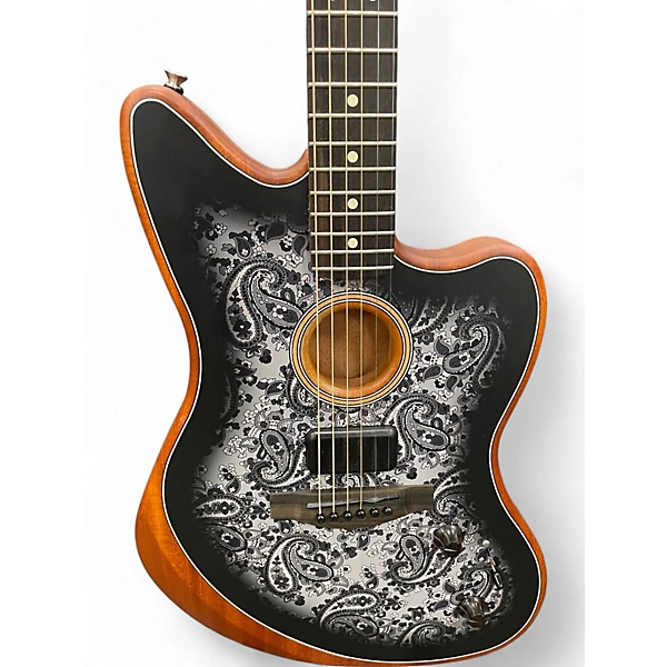 Used Fender ACOUSTASONIC JAZZMASTER LIMITED EDITION BLACK PAISLEY Hollow Body Electric Guitar 4 Used Fender ACOUSTASONIC JAZZMASTER LIMITED EDITION BLACK PAISLEY Hollow Body Electric Guitar