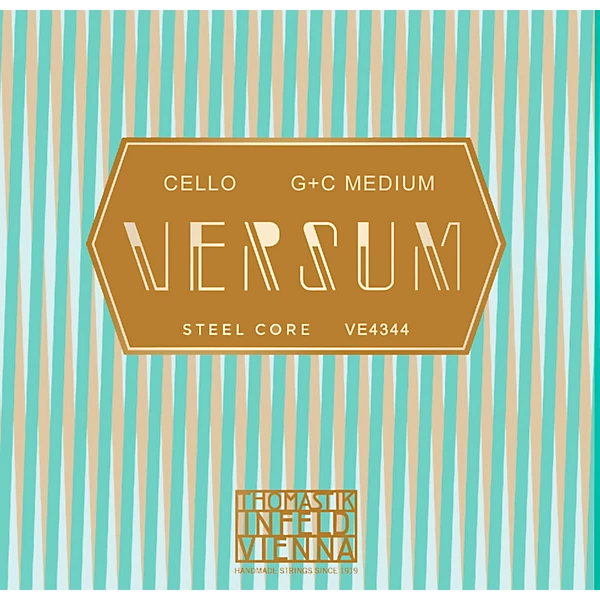 Thomastik Versum Tungsten G and C Cello String Combo Pack 4/4 Size, Medium