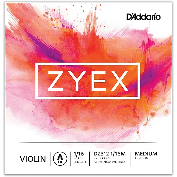D'Addario Zyex Series Violin A String 1/16 Size