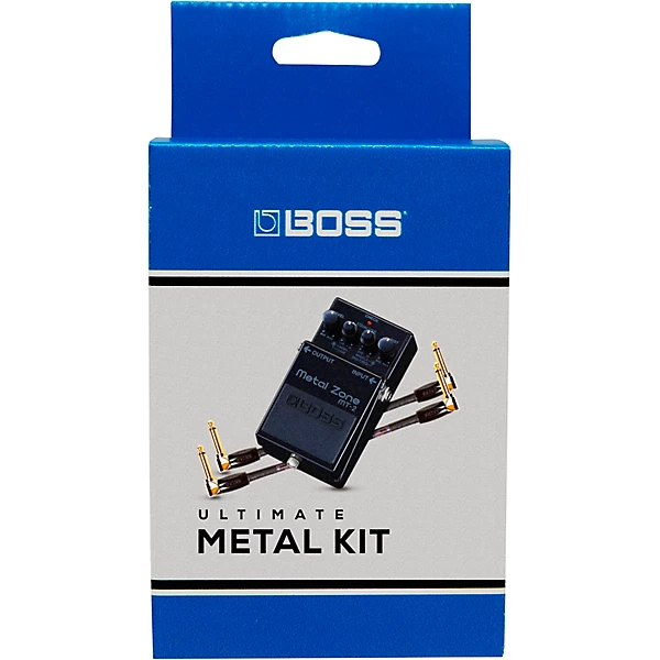 BOSS 30th Anniversary MT-2-3A Metal Zone Effects Pedal and Two 6 Jumper Cable Promo Pack Black