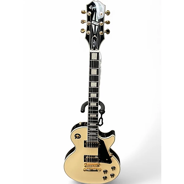 Used Epiphone Les Paul Custom Antique Ivory Solid Body Electric Guitar