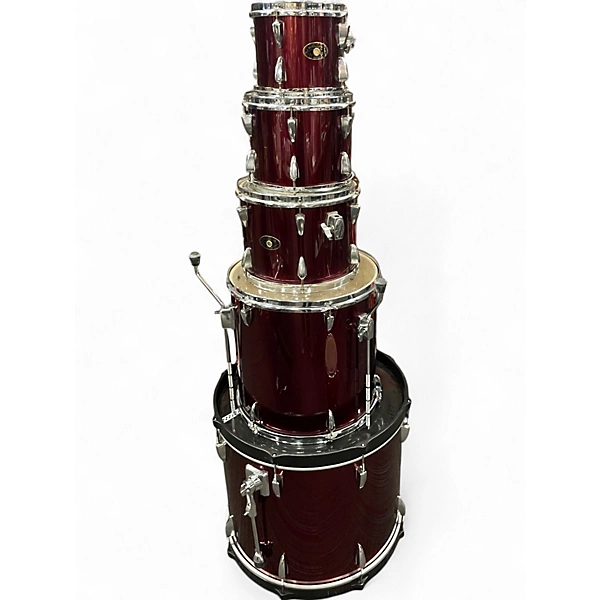 Used TAMA 6 Piece Imperialstar Flat Red Drum Kit