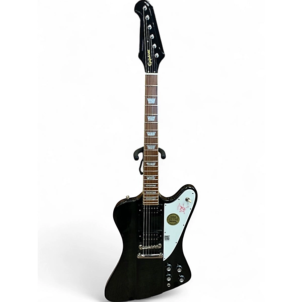 Used Epiphone slash firebird Trans Black Solid Body Electric Guitar