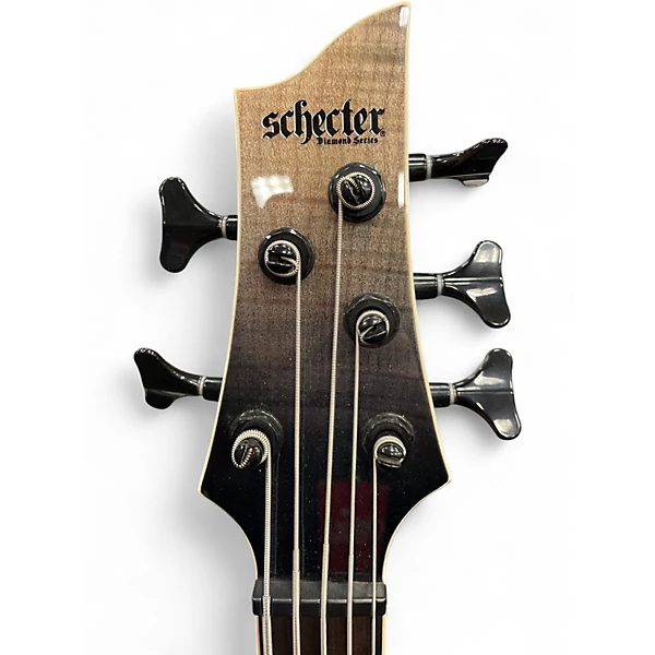 Used Schecter Guitar Research SLS Elite-5 Black Fade Burst Electric Bass Guitar 6 Used Schecter Guitar Research SLS Elite-5 Black Fade Burst Electric Bass Guitar
