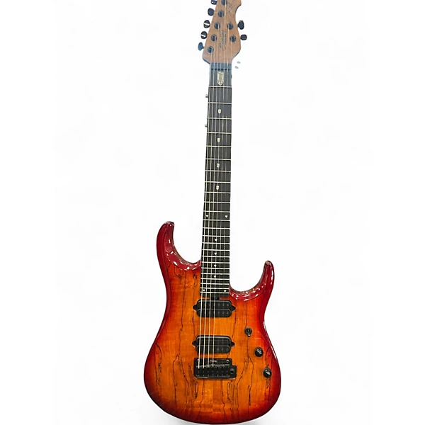 Used Sterling by Music Man JP157D 7 String Blood Orange Burst Solid Body Electric Guitar