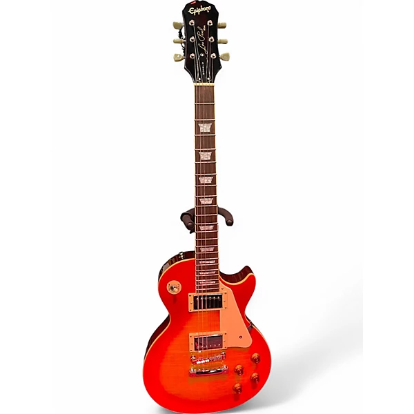 Used 2002 Epiphone Les Paul Standard Heritage Cherry Sunburst Solid Body Electric Guitar