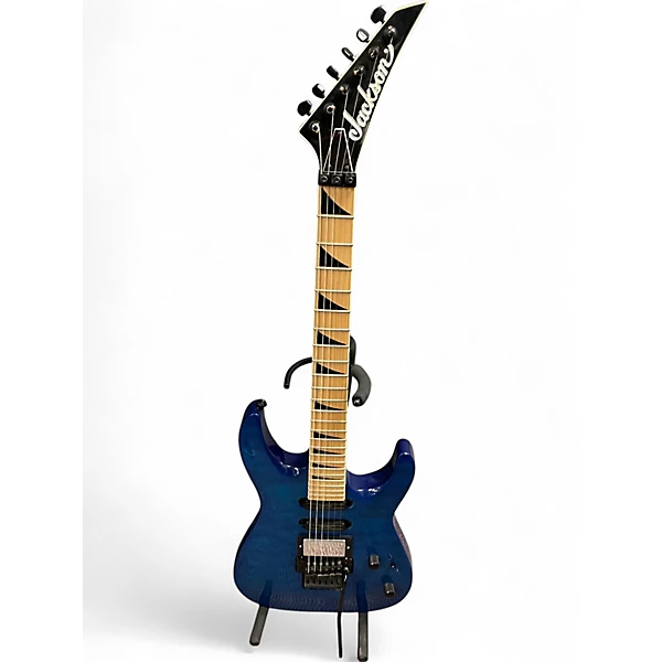 Used Jackson JS34Q Dinky Trans Blue Solid Body Electric Guitar