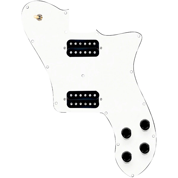 920D Custom Loaded Pickguard for '72 Deluxe Telecaster with Uncovered Cool Kids Humbuckers White