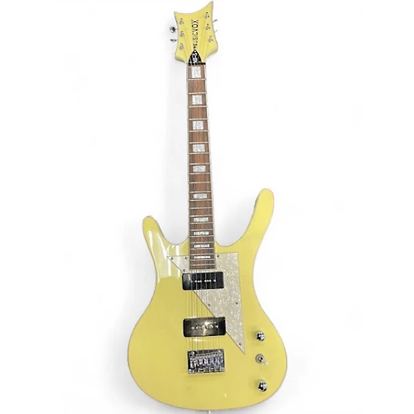 Used Musicvox MI-5 Yellow Solid Body Electric Guitar
