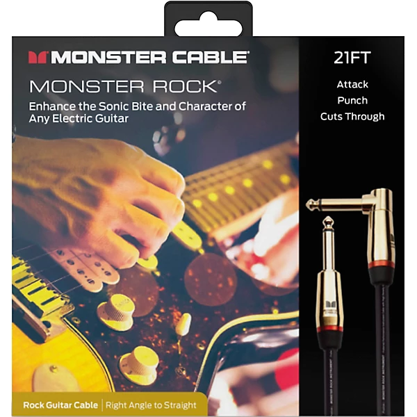 Monster Cable Prolink Rock Pro Audio Instrument Cable, Right Angle to Straight 21 ft. Black 4 Monster Cable Prolink Rock Pro Audio Instrument Cable, Right Angle to Straight 21 ft. Black