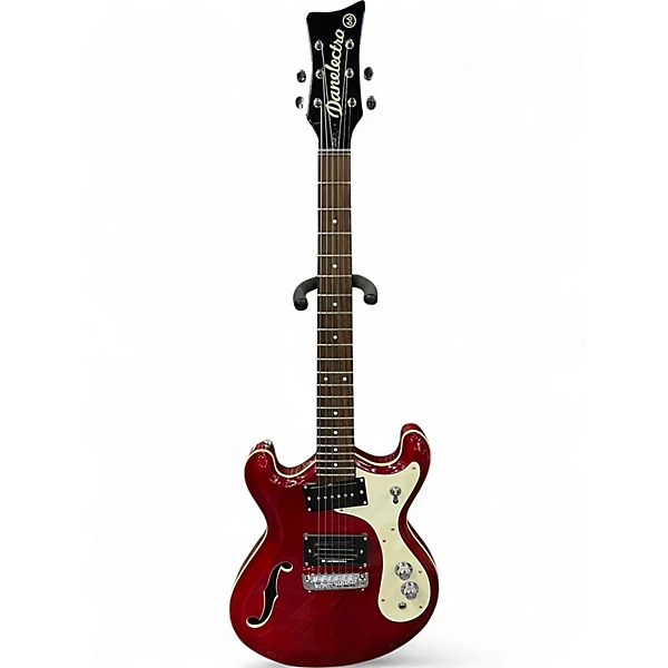 Used Danelectro the 66 transparent red Hollow Body Electric Guitar