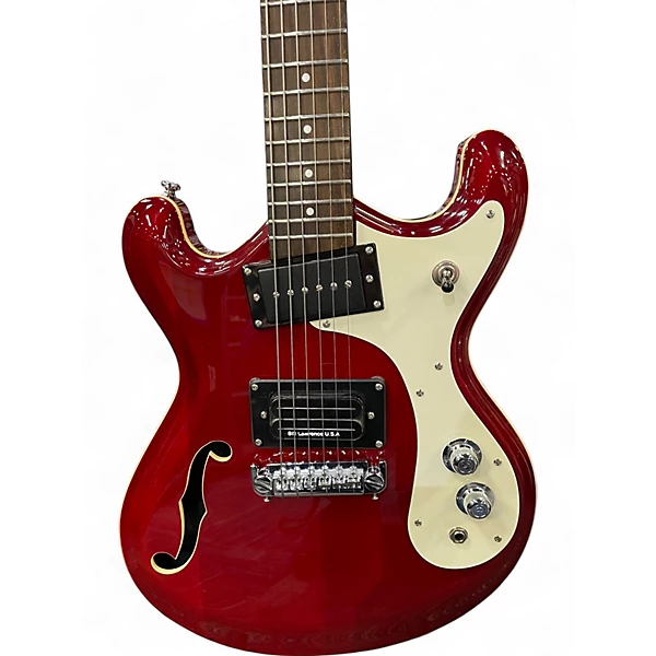 Used Danelectro the 66 transparent red Hollow Body Electric Guitar 6 Used Danelectro the 66 transparent red Hollow Body Electric Guitar