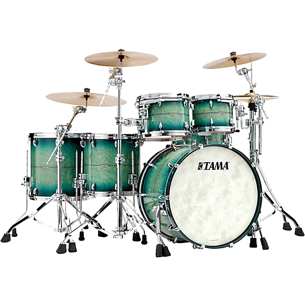 Restock TAMA STAR Factory Vault - Maple 5-Piece Shell Pack With 22 Bass Drum Cerulean Birds Eye Maple Burst
