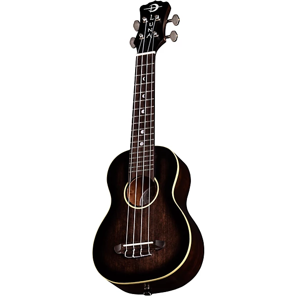 Luna Artist Vintage Soprano Ukulele Distressed Vintage Brownburst 6 Luna Artist Vintage Soprano Ukulele Distressed Vintage Brownburst