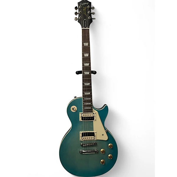 Used Epiphone Les Paul Traditional Pro IV Worn Pacific Blue Solid Body Electric Guitar