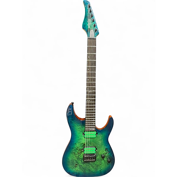 Used Schecter Guitar Research CR-6 Aqua burst Solid Body Electric Guitar