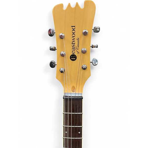 Used Eastwood SIDEJACK PRO DLX GOLD METAL FLAKE Solid Body Electric Guitar 6 Used Eastwood SIDEJACK PRO DLX GOLD METAL FLAKE Solid Body Electric Guitar