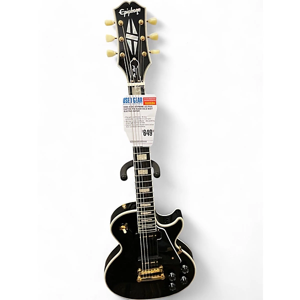 Used 2020s Epiphone LES PAUL CUSTOM P90 Black Solid Body Electric Guitar