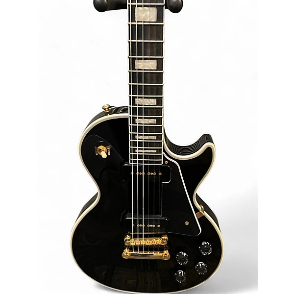 Used 2020s Epiphone LES PAUL CUSTOM P90 Black Solid Body Electric Guitar 6 Used 2020s Epiphone LES PAUL CUSTOM P90 Black Solid Body Electric Guitar