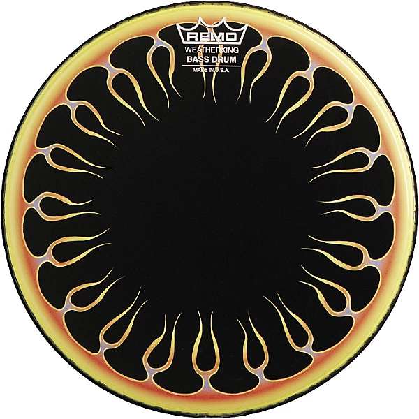 Remo Custom Graphic Flames Resonant Bass Drum 22 in.