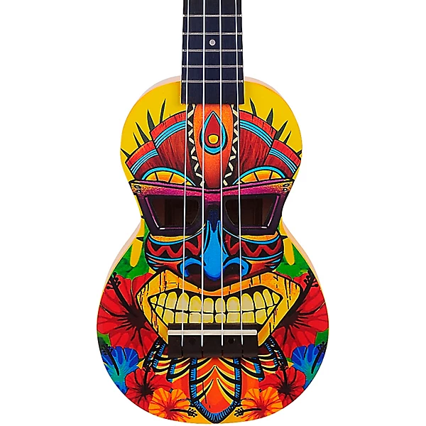 Mahalo Art Series Soprano Ukulele With Bag Tiki Motif