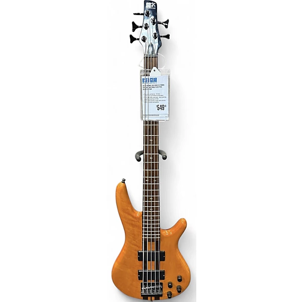 Used Ibanez SR1205E 5 String Vintage Natural Electric Bass Guitar