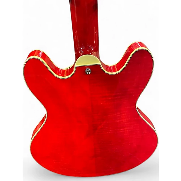 Used Eastman T486RD TR RED QUILT Hollow Body Electric Guitar 6 Used Eastman T486RD TR RED QUILT Hollow Body Electric Guitar