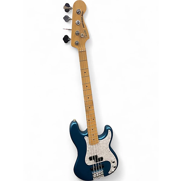Used Fender American Performer Precision Bass Blue Electric Bass Guitar 4 Used Fender American Performer Precision Bass Blue Electric Bass Guitar