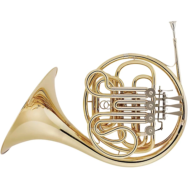 Hans Hoyer 801 Geyer Style Series Double Horn with Mechanical Linkage and Fixed Bell Lacquer Fixed Bell
