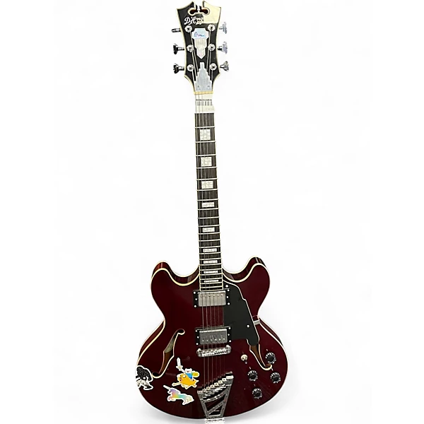 Used D'Angelico Premier Series DC Candy Apple Red Metallic Hollow Body Electric Guitar