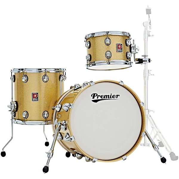 Premier Genista Heritage Birch 3-Piece Shell Pack With 18 Bass Drum Gold Sparkle