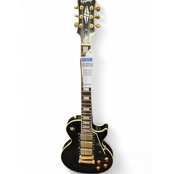 Used Epiphone Les Paul Black Beauty 3 Black and Gold Solid Body Electric Guitar