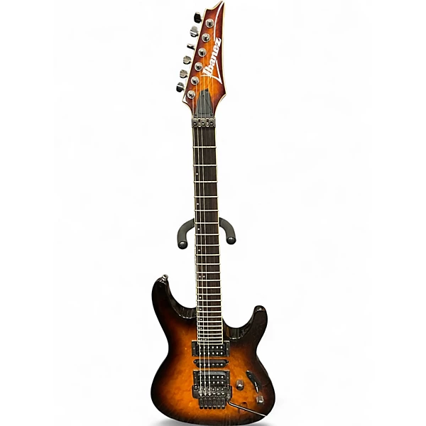 Used Ibanez S670QM DRAGON EYE BURST Solid Body Electric Guitar