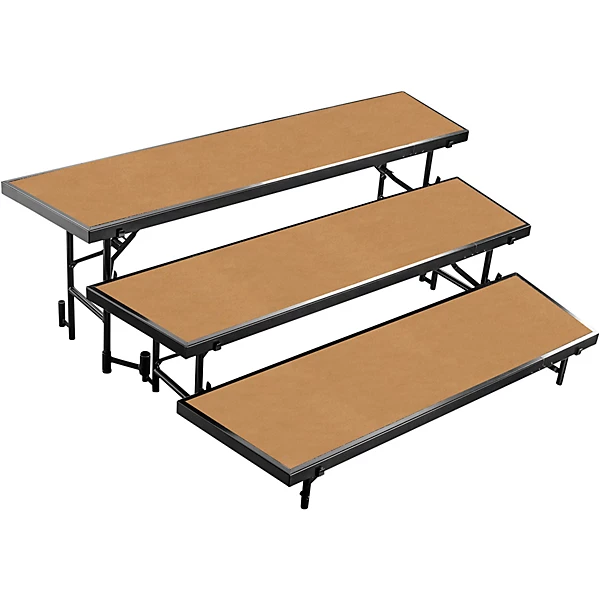 National Public Seating 3 Level Tapered Standing Choral Riser Hardwood ...