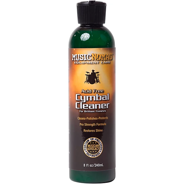 Music Nomad Cymbal Cleaner - Acid-Free Cleaner, Polisher, Protectant for Brilliant Finishes